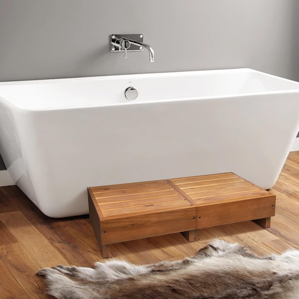 Wooden Step Stool 6” Height, Step Stools for Bed, Bed Steps for High Beds for...