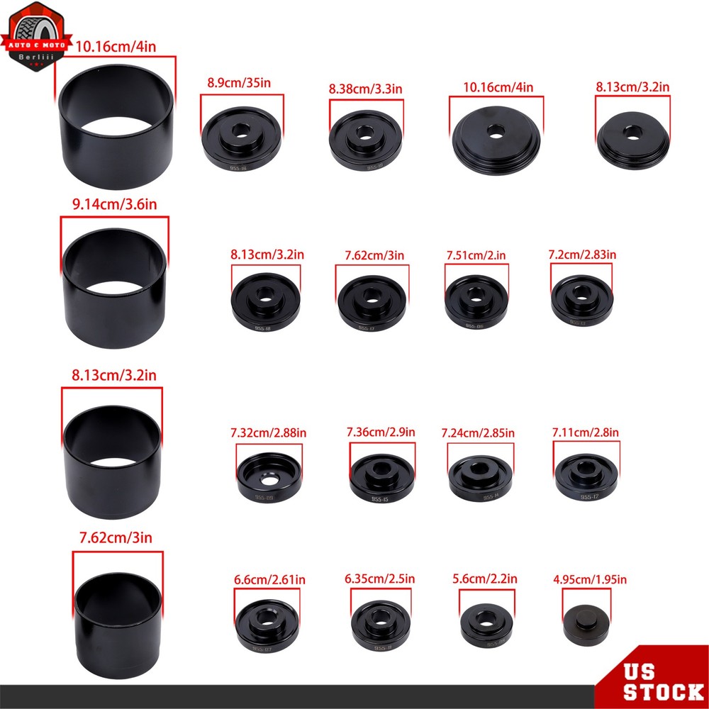 25PCS Master Front Wheel Drive Bearing Puller Removal & Installer Adapter Kit