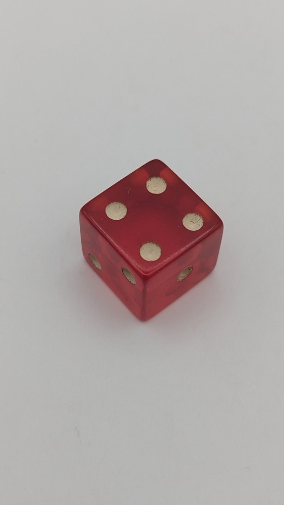Vintage Cherry Translucent Bakelite Dice