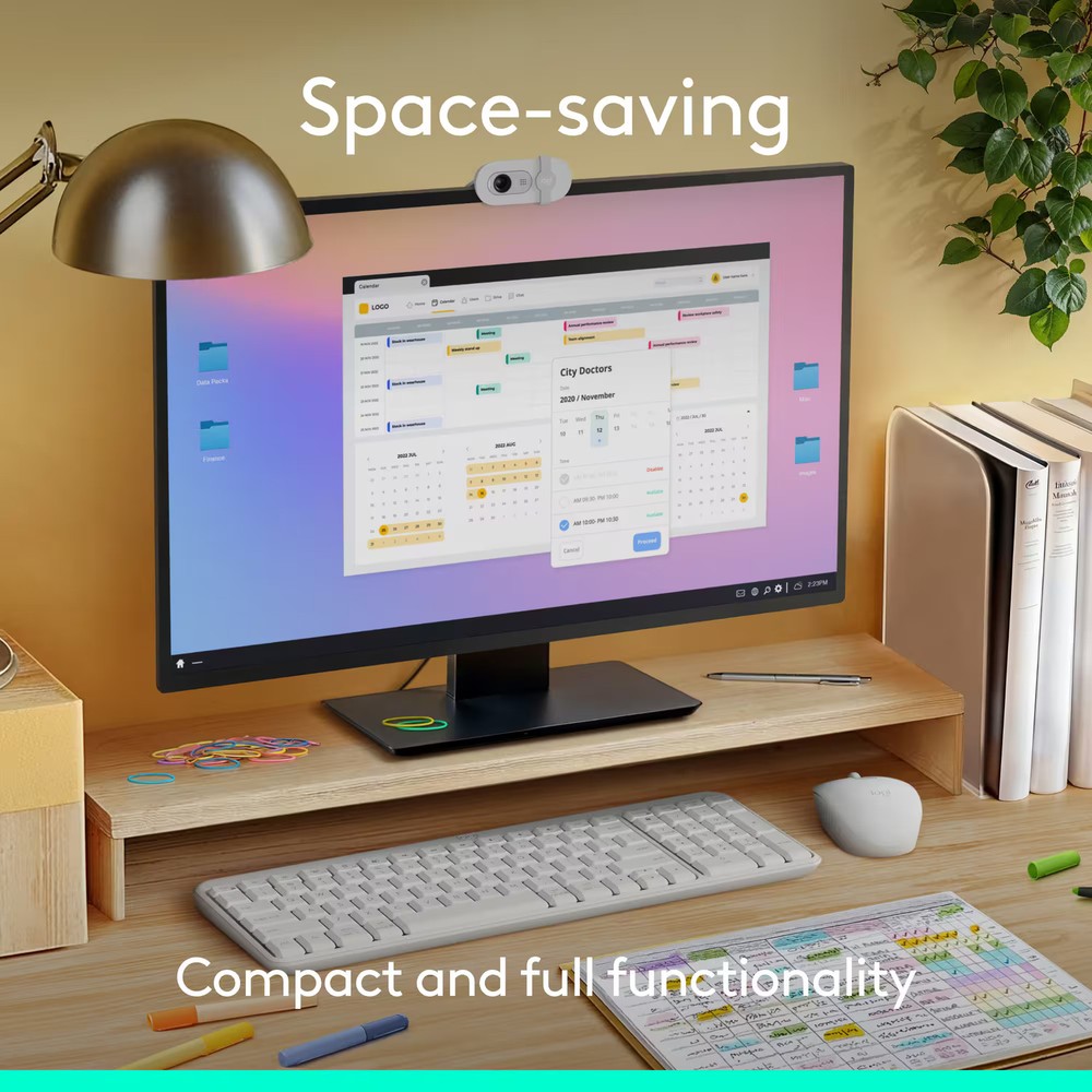 Logitech - MK250 Full-size Bluetooth Wireless Keyboard and Mouse Combo for Wi...