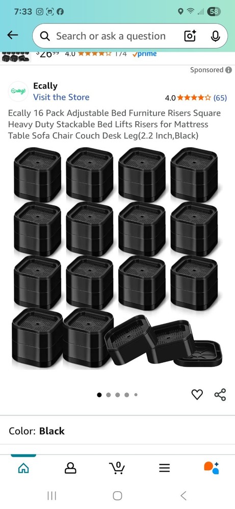 Adjustable Bed/couch/desk Risers Set Of 16