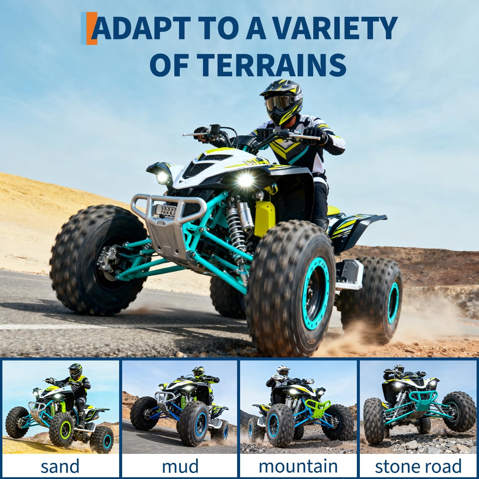 Set 2 25x8-12 UTV ATV Tires 25x8x12 All Terrain 25 8 12 Heavy Duty 6PR Tubeless