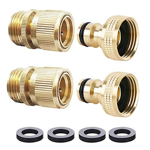 Garden Hose Quick Connect Solid Brass Quick Connector Garden Hose 2 Sets