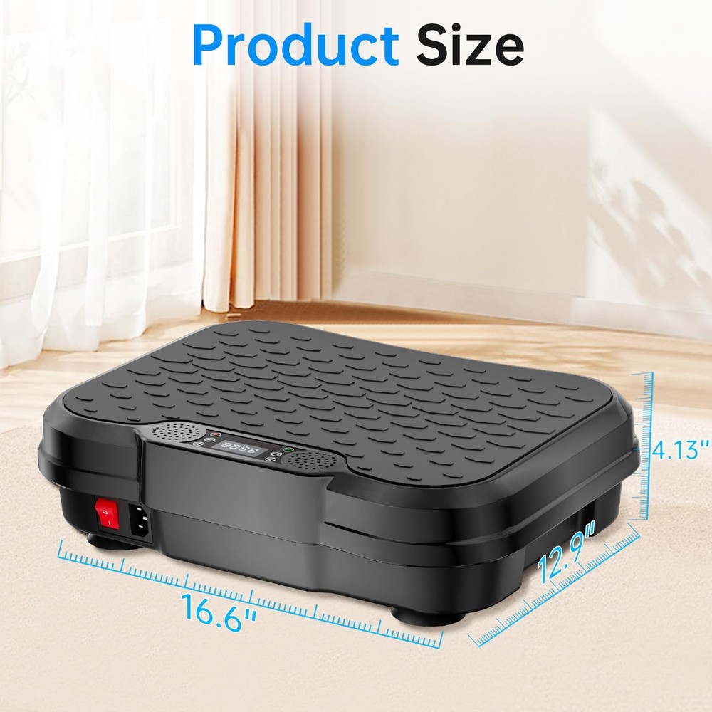 Vibration Plate Exercise Machine,Vibration for Lymphatic Drainage Black