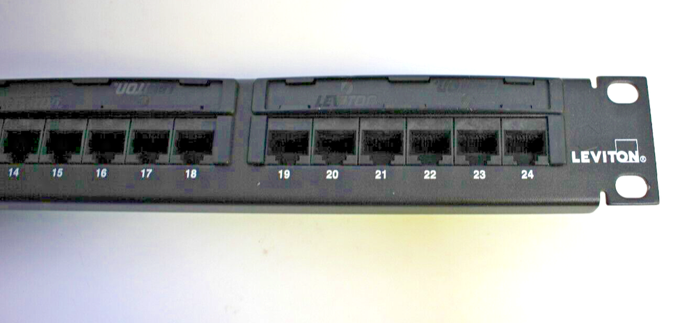 Leviton Voice Patch Panel 48 Port 2RU 8 25 Pair Connectors For Phone, UNTESTED