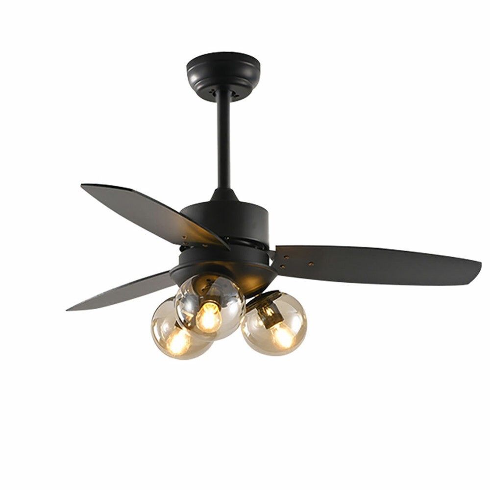 42" Retro Style Ceiling Fan Chandelier Pure Copper Mute Motor Double Function