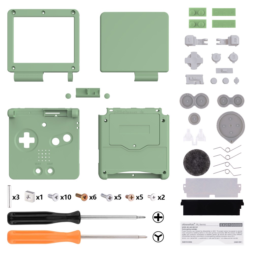 Custom IPS Ready Upgraded Replacement Housing Shell for Gameboy Advance SP GBA