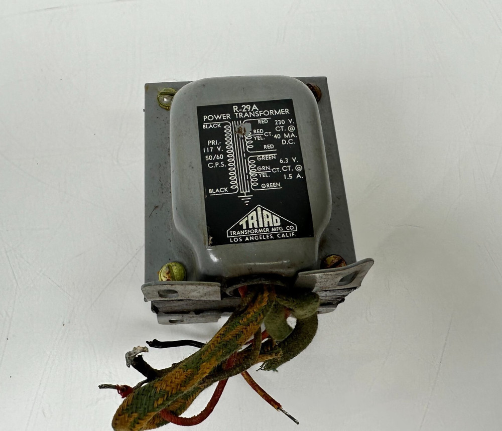 Triad R-29A Preamp Power Transformer 250V 40MA w/ Original Box