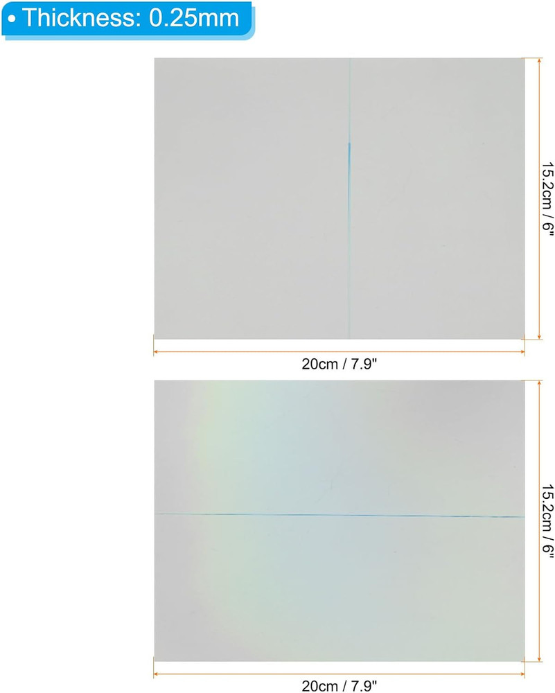 9.7" Polarized Film Sheets, 2 Pack Adhesive Polarizer Linear Polarizing Filter 2
