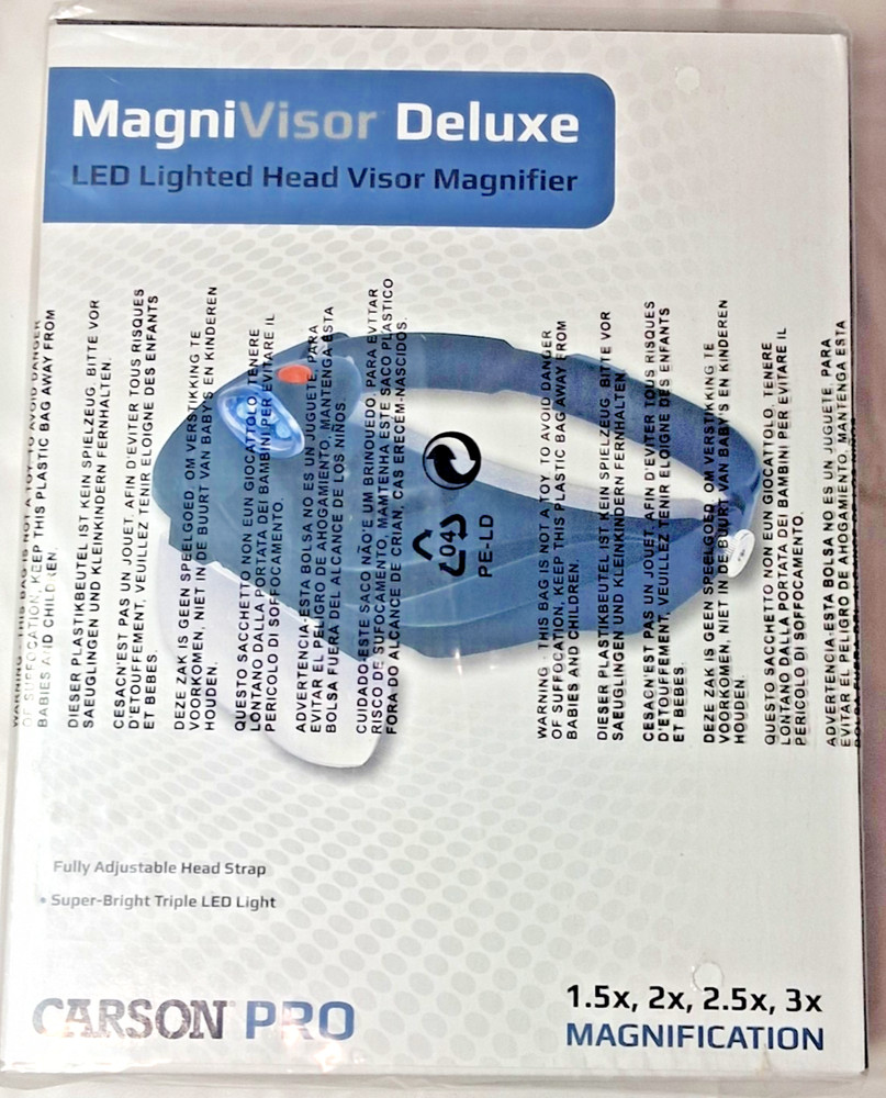 CARSON OPTICAL Acrylic Eyeglass Frame Magnifier 3x Rectangular CP-60