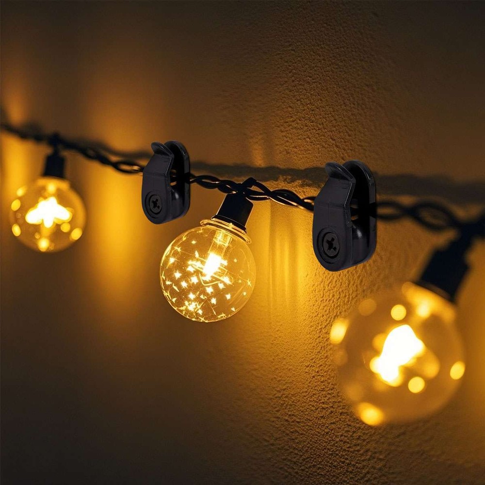 10 Pcs String Light Clips Plastic Cable Clips Outdoor Wire Wall Clips With Screw
