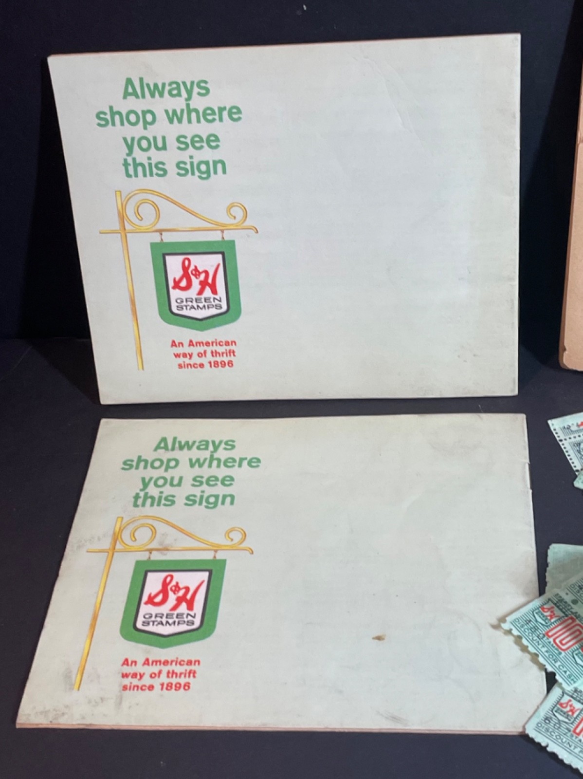 Vintage Lot S & H Green Stamps and 3 Savers Books 1960s