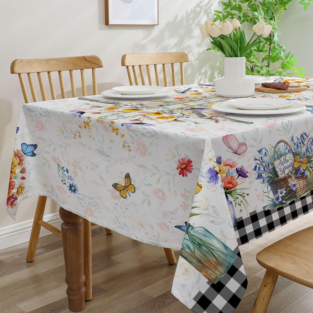 Spring Tablecloth 60x120 for Recatangle Table - Spring Decorations for Home -...