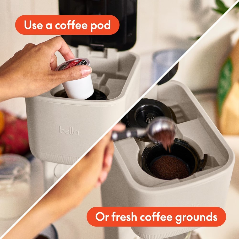 Single Serve Coffee Maker One Cup Pod Brewer Compact Coffee Machine Fast Brew