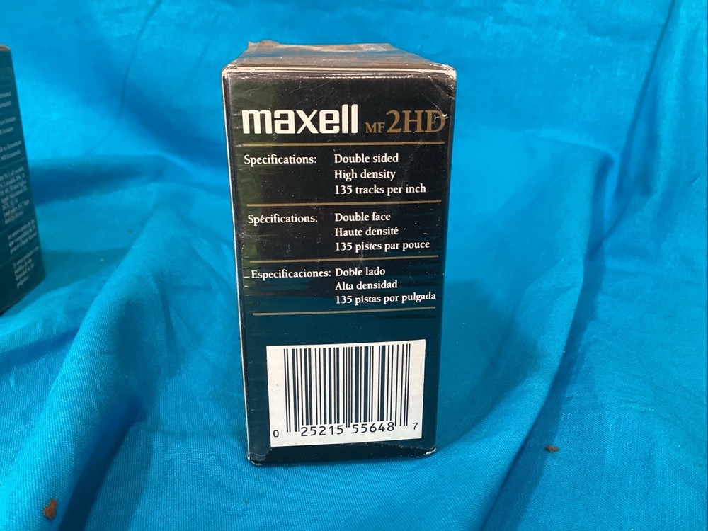 2 MAXELL MF2HD Micro Floppy Disk High Density Double Sided 3 1/2 New