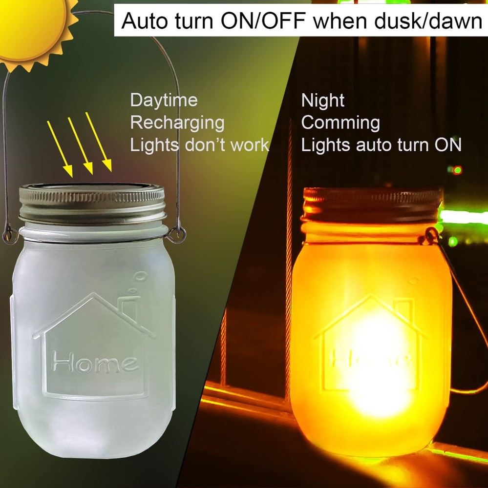 Solar Flicker Torch Lights, 6 Pack Waterproof Dancing Flicker Lanterns Lights...