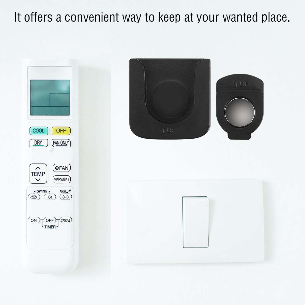 1/2/4PCS Remote Control Holder for Wall Magnetic Self-Adhesive Remote Organizer