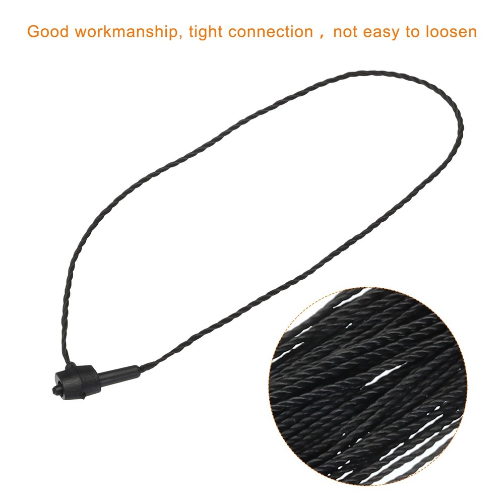 Polyester Rope Hang Tag String Snap Lock 200mm,0.5mm 200 Pcs,Black