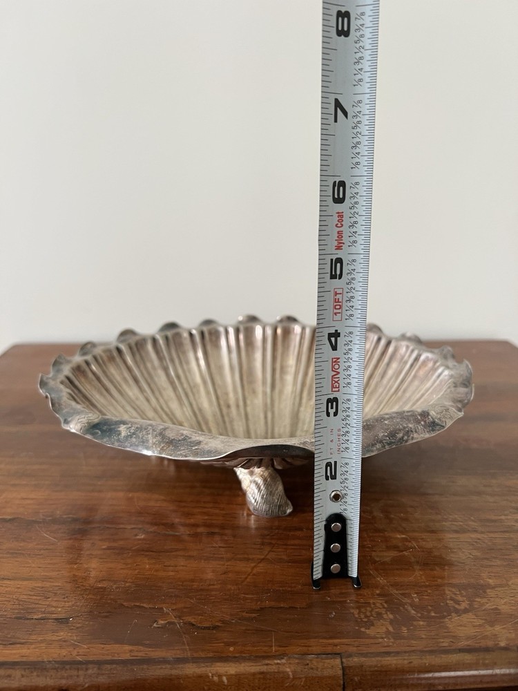 Wilson & Sharp Edinburgh Silverplated Antique Shell Nautilus Serving Bowl Dish