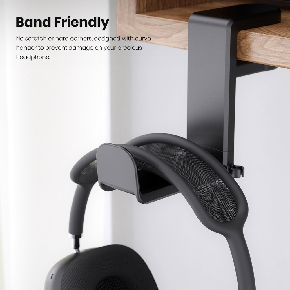 Under Desk Headphone Hanger Mount Hook Clamp for Gaming & Office Setup