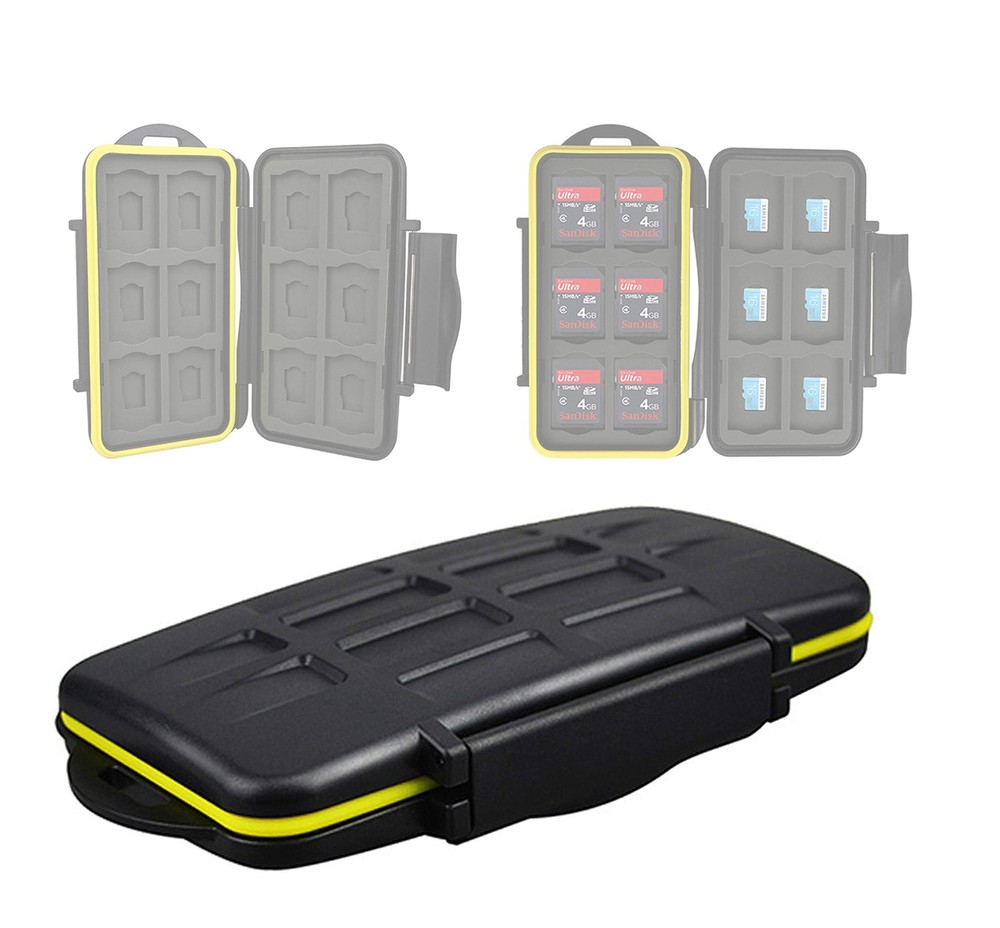 JJC MC-SDMSD24 Ruggard SD Card Case, Micro SD Card Case, Water-Resistant Case...