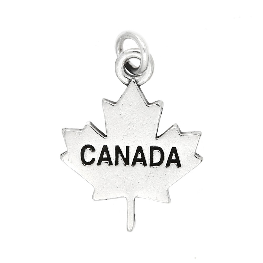 Sterling Silver Canada Maple Leaf Charm or Pendant