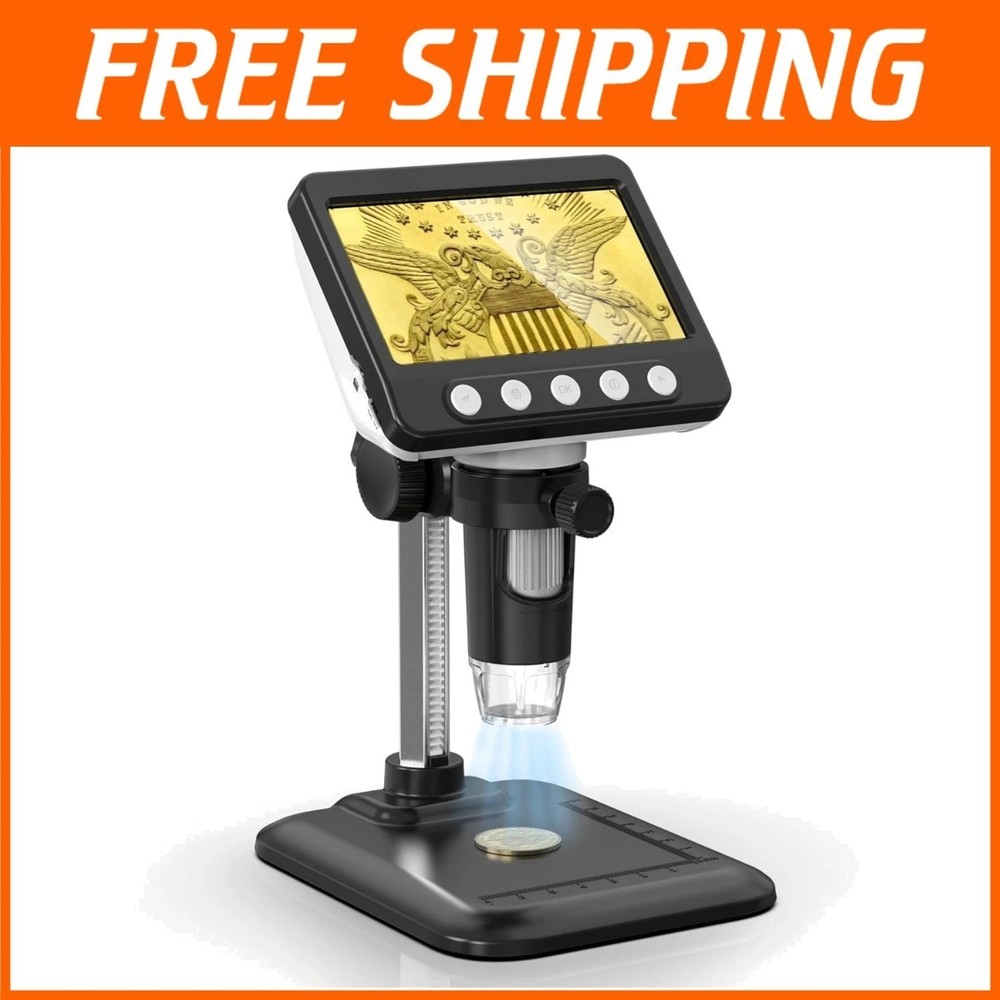 4.3" LCD USB Digital Microscope 1000X Coin Magnifier