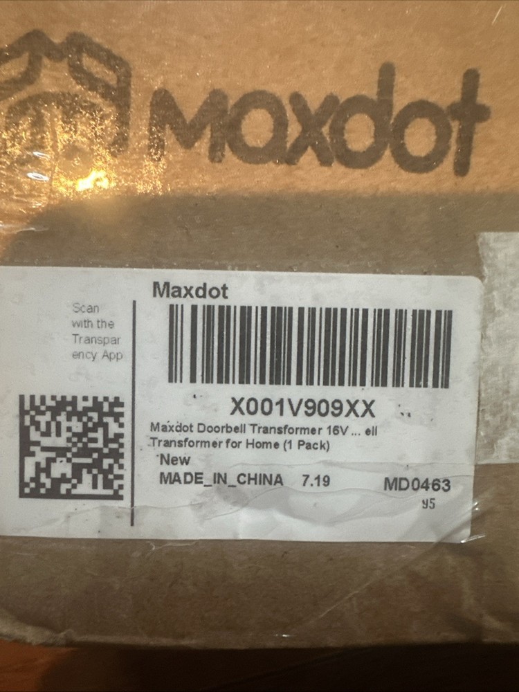 Maxdot 1 Pack Doorbell Transformer 16V 30VA Compatible with Ring Wired Video...