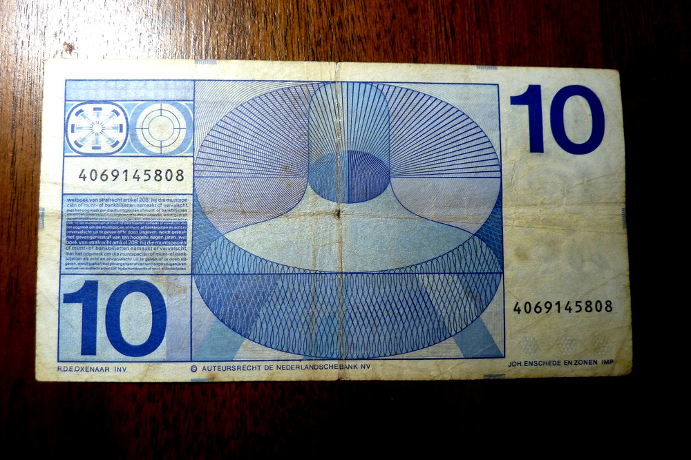 Netherlands 10 (Tien) Gulden 1968 condition VF