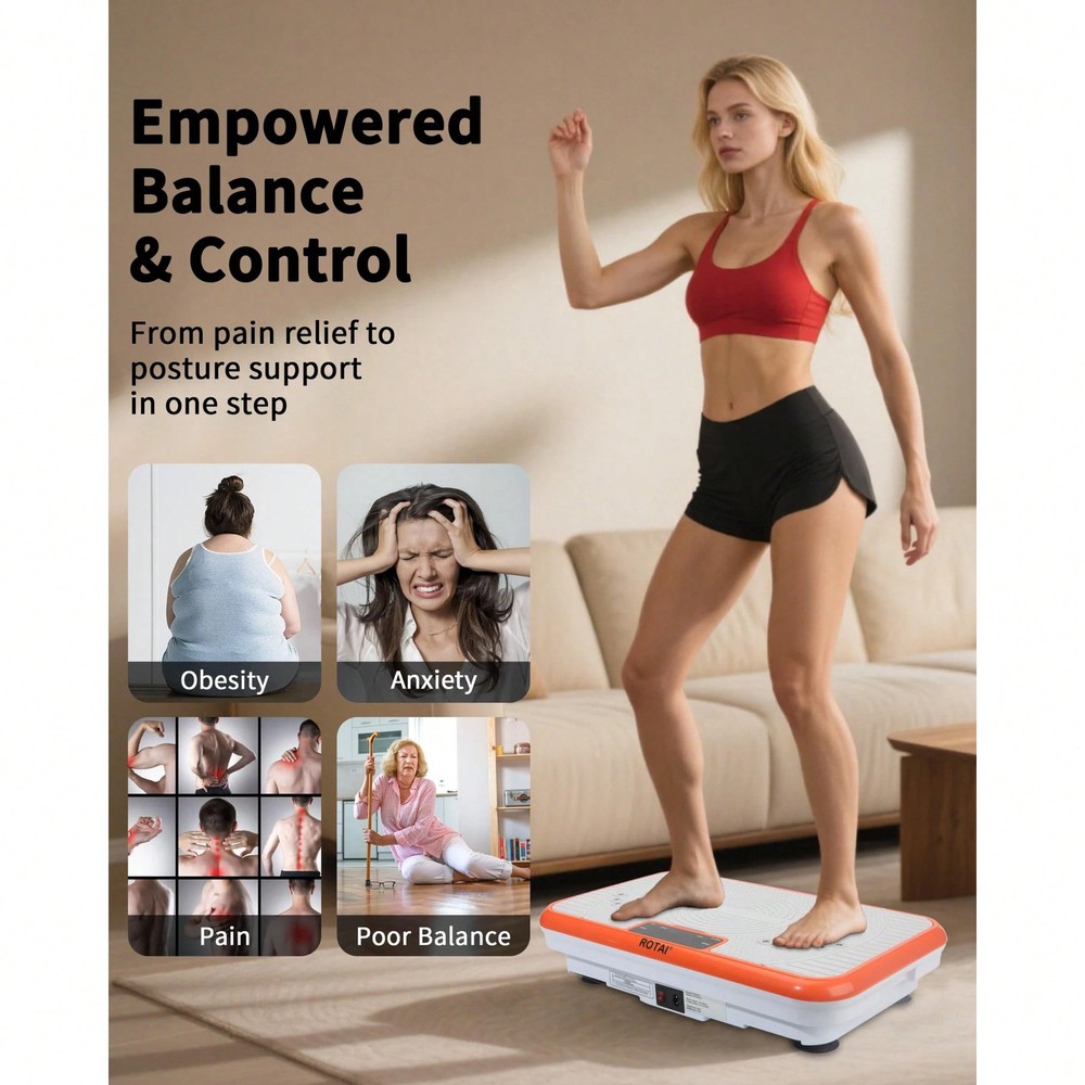 ROTAI VIBRATION PLATE EXERCISE MACHINE - ORANGE