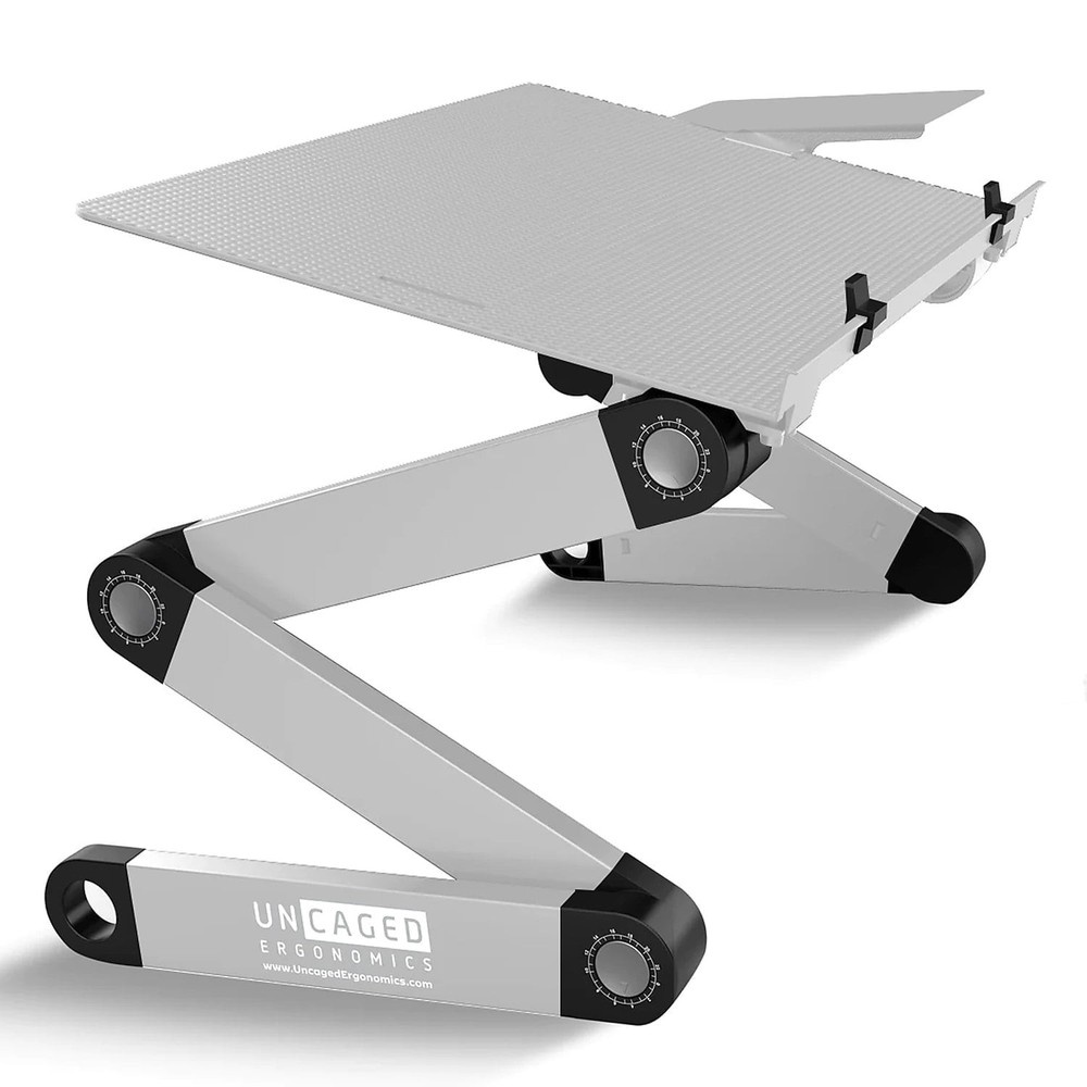 Uncaged Ergonomics WEKTS Adjustable Keyboard Riser Stand Silver