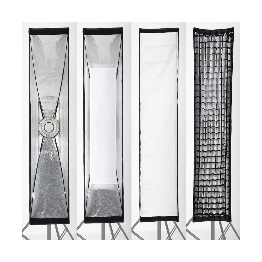 AMBITFUL 2PCS Beehive Honeycomb Grid Strip Softbox Bowens Mount for Studio Fl...