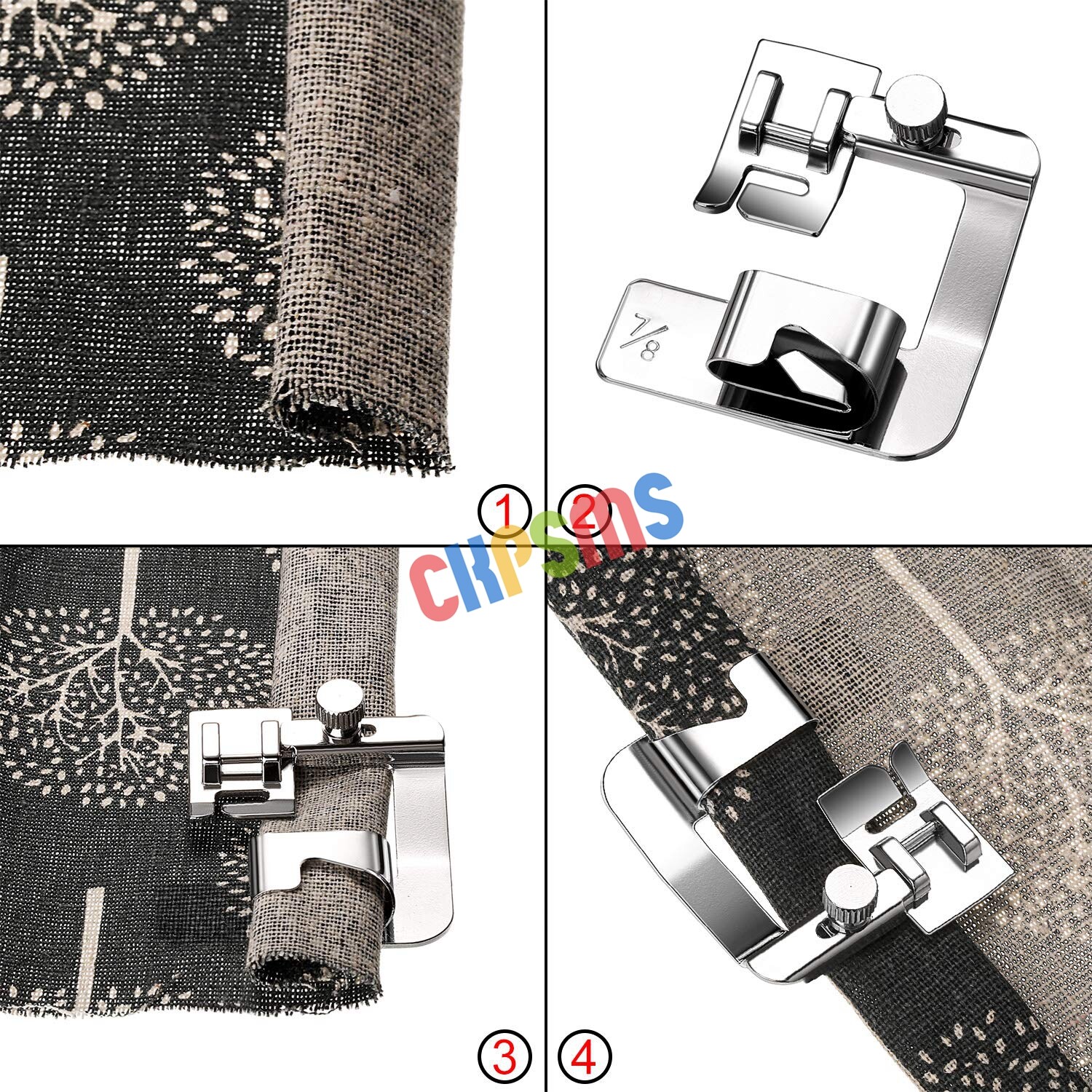 6Sizes Rolled Hem Presser Foot Set FOR Lower Shank Home Sewing Machines