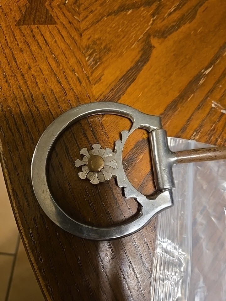 Horse Tack - 5” Etched Silver Western D Ring Snaffle Bit