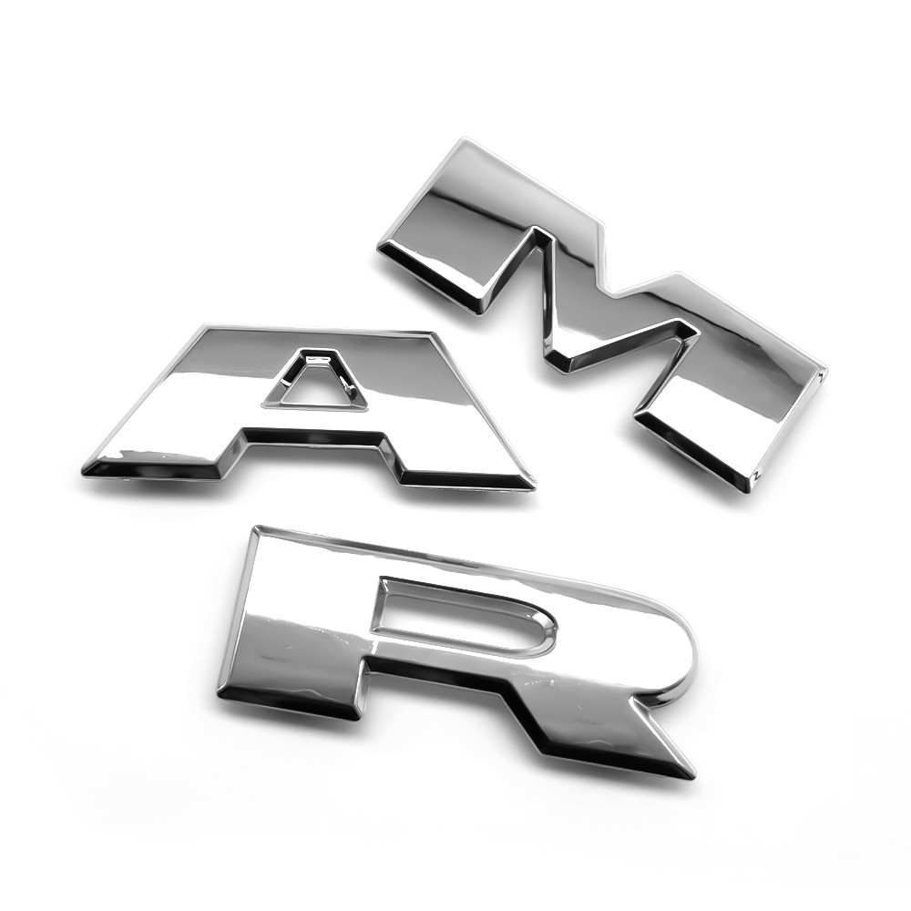 Chrome Replacement Grille Letter For R-A-M 1500 Front Emblem 2019-24 Accessories