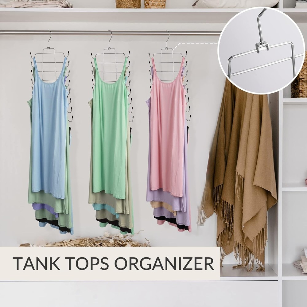 Tank Top Hanger Space Saving Bra Organizer Closet Storage 2 Pack