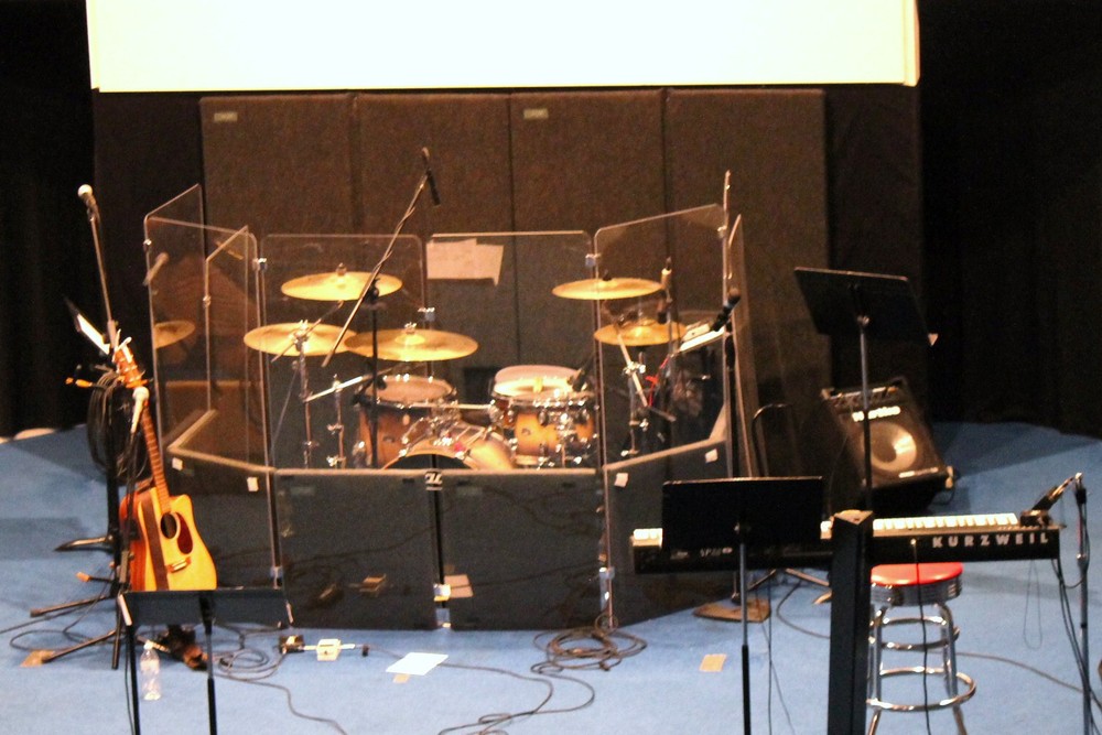 Drum Shield DS4 Five Panels - Acrylic Drum cage with full length