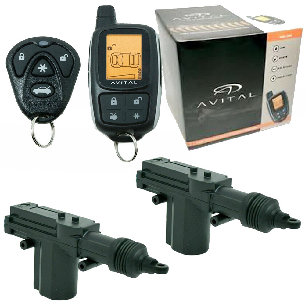 Avital 3305L 2-Way Keyless Entry Security System + 2 Universal Door Lock