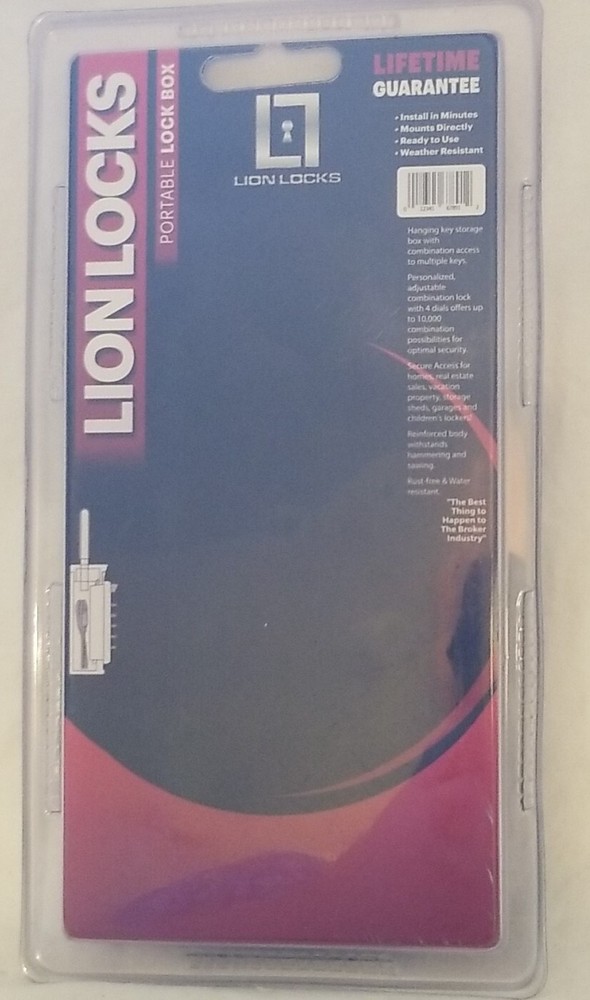 Lion Locks 5 Key Storage Lock Box with Set Your Own Combination, Black