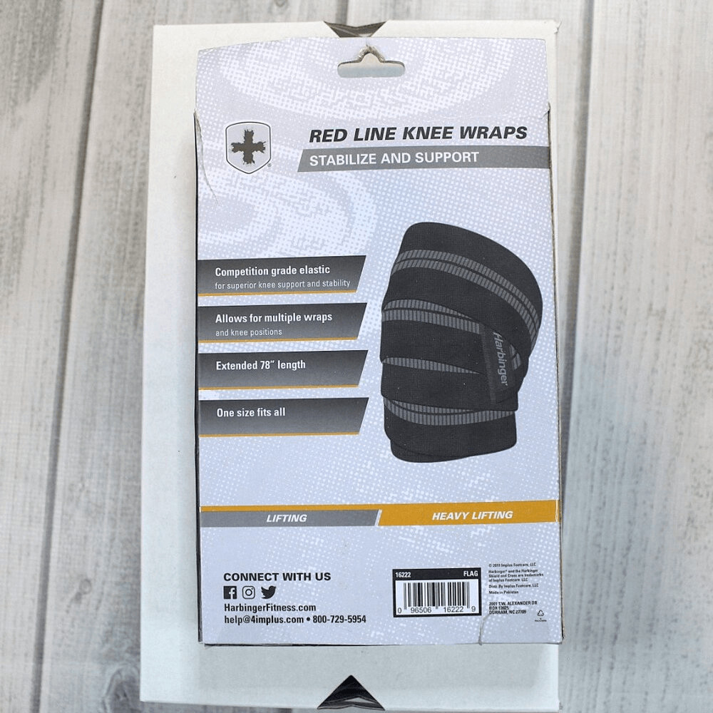 NEW Harbinger Red Line Knee Wraps