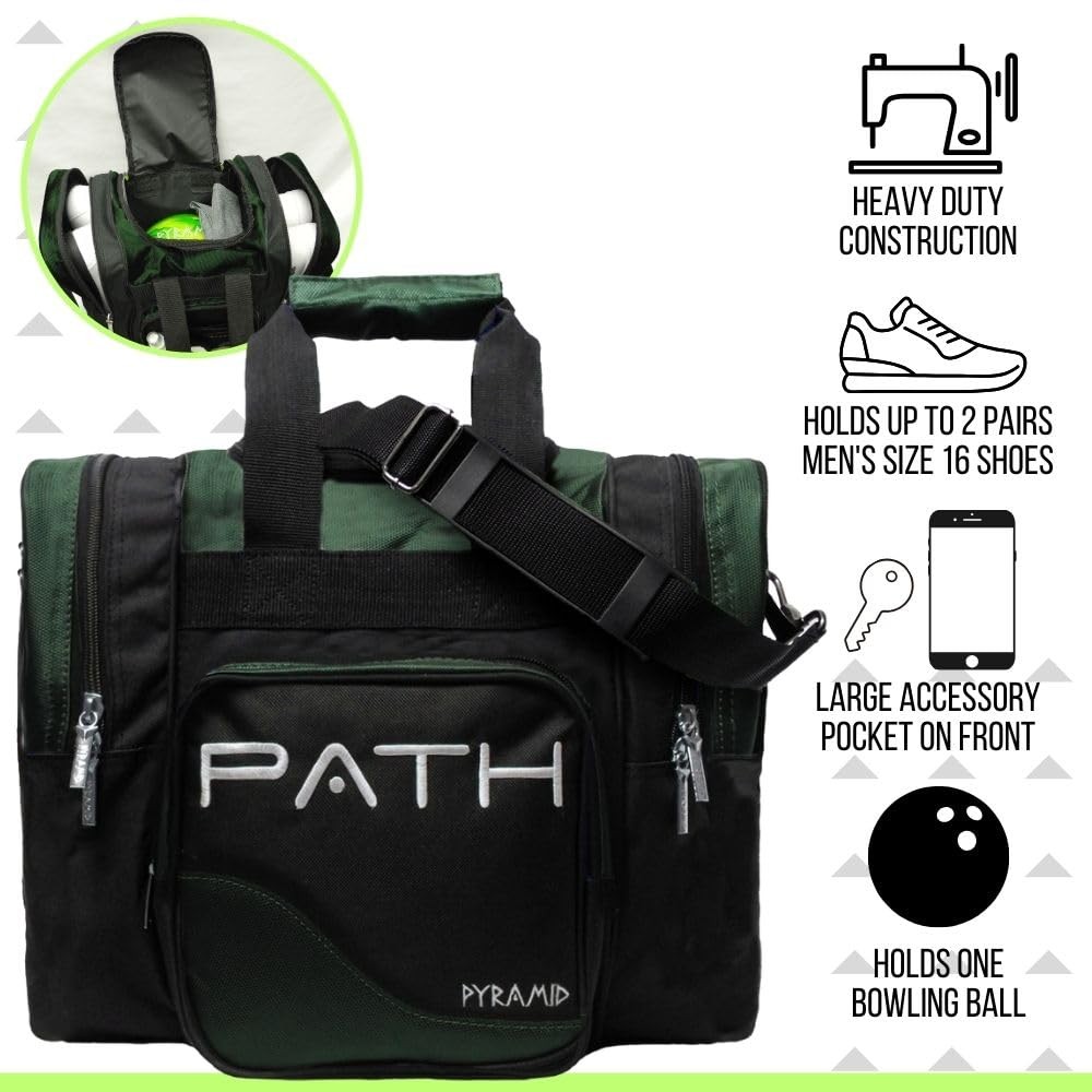 Path Deluxe Single Tote - Black/Hunter Green