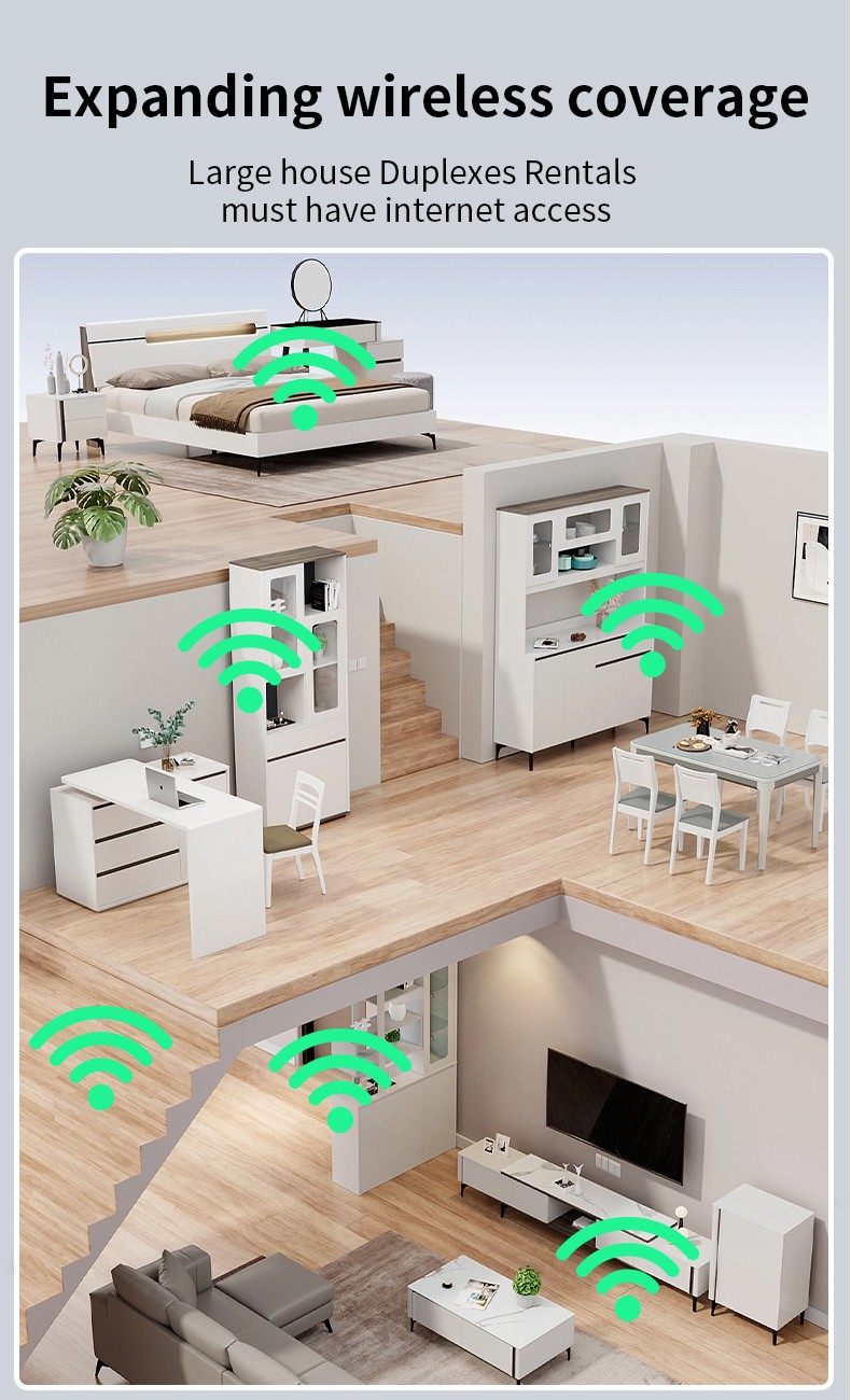 5G Internet WiFi High-Speed Extender Amplifier Router Signal Booster 867Mbps