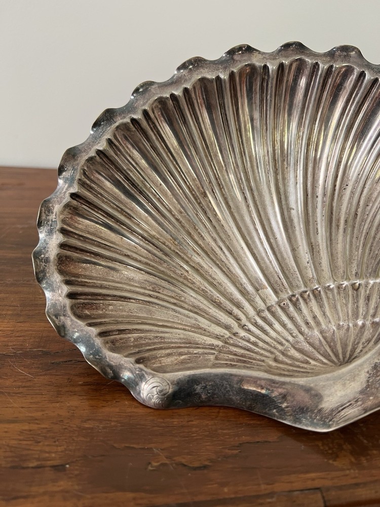 Wilson & Sharp Edinburgh Silverplated Antique Shell Nautilus Serving Bowl Dish