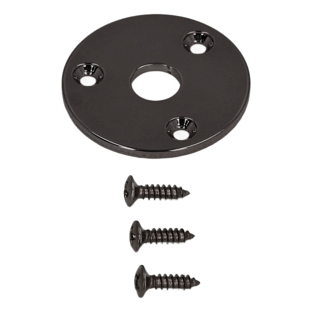 Guitar Jack Socket Plate Round Metal Input Output Cover Replacement Hardware For