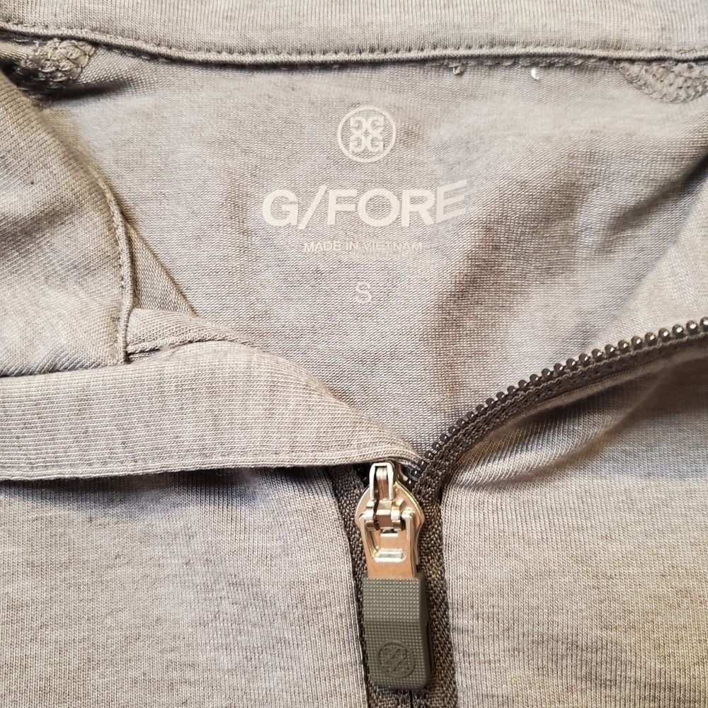 G/Fore Men's S Luxe Staple Midlayer Quarter Zip Pullover Tech Jersey Gray NWT