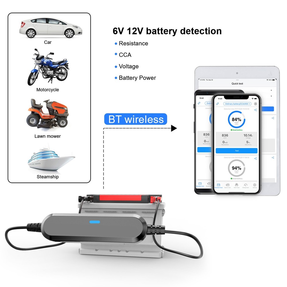 BK100 Car BT Tester Load Tester Internal E6A5