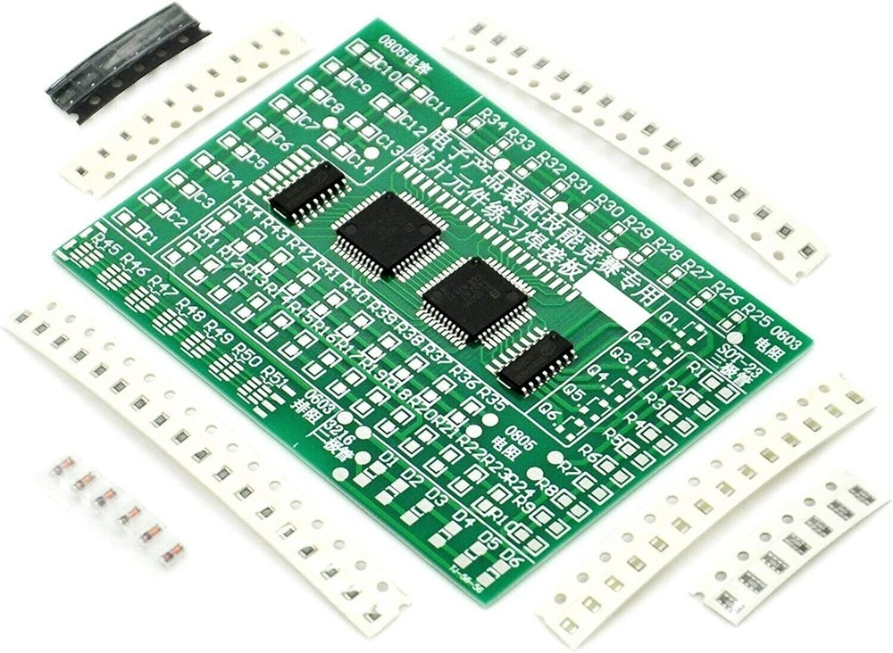 SMD/SMT Components Practice Board Soldering Skill Training DIY Kit for Students