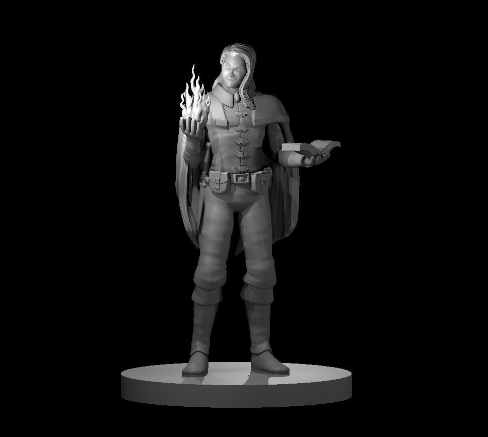 Mage Male Commoner NPC 28mm Scale DND D&D Tabletop Mini
