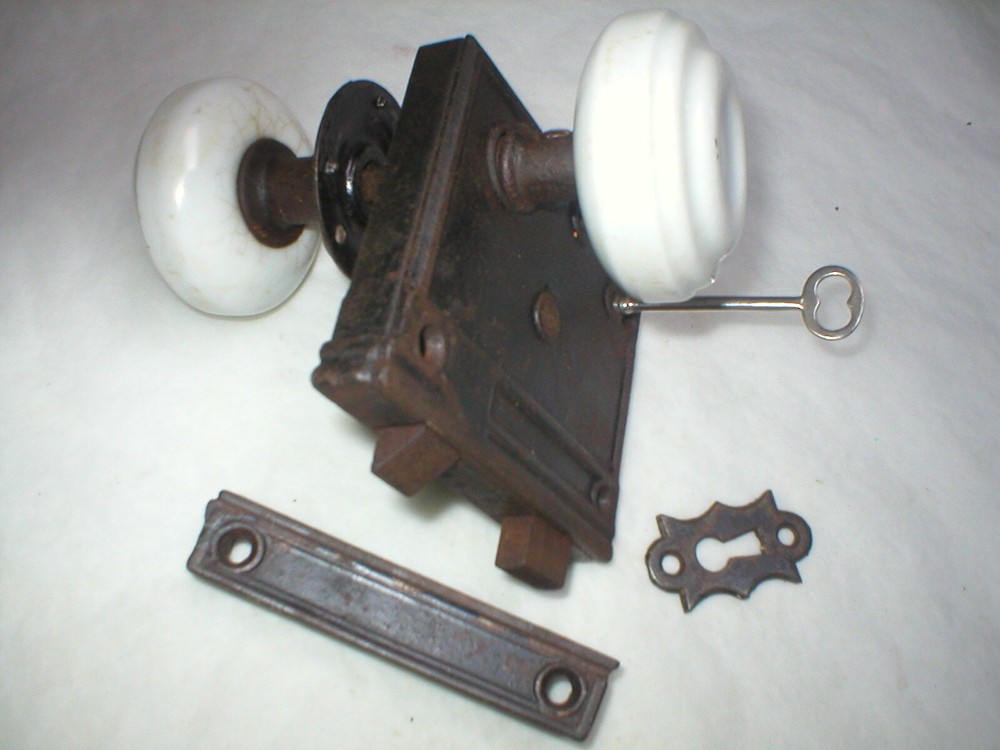 Antique Victorian Era Surface Mount Door Hardware
