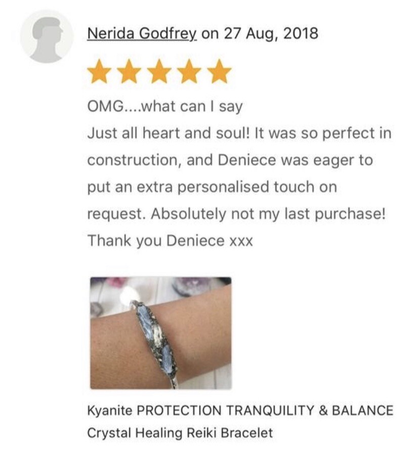 Raw Stone Affirmation Healing Recovery Cuff Bracelet